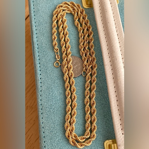 18K Italian Gold Rope Chain - Picture 4 of 5